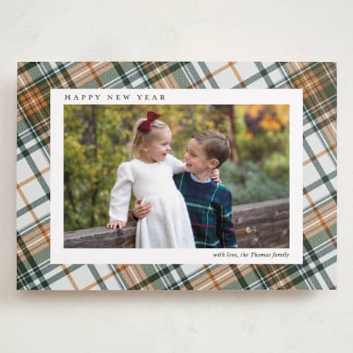 This is a spice holiday photo cards with standard by Yaling Hou Suzuki called heartwarming printing on recycled smooth signature in grand