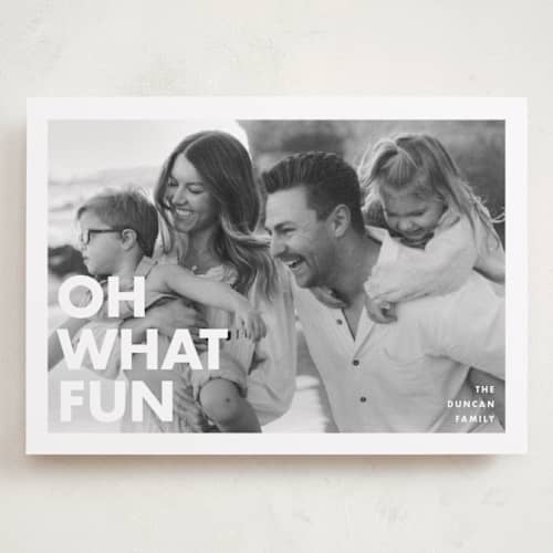 This is a snow holiday photo cards with standard by Maria Alou called holiday poster printing on recycled smooth signature in grand