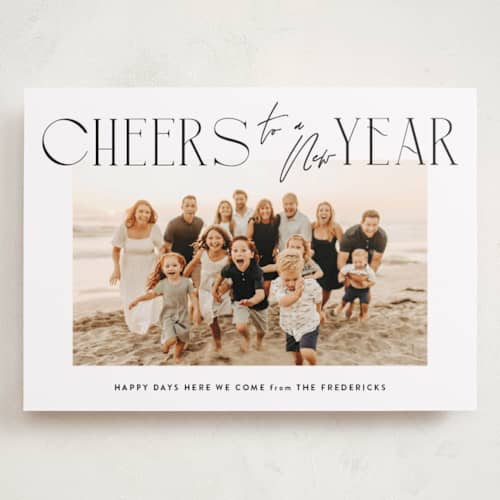 This is a coal holiday photo cards with standard by Jackie Crawford called joy aligned printing on recycled smooth signature in grand