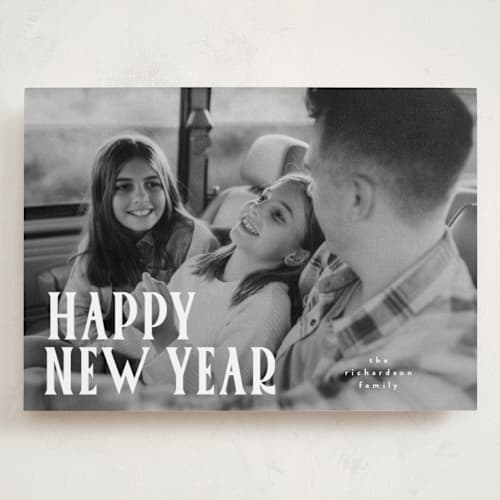 This is a snow holiday photo cards with standard by Tamara Hilje called carper printing on recycled smooth signature in grand