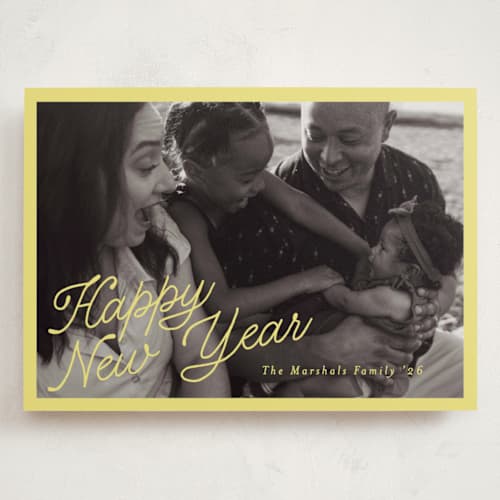 This is a shine star holiday photo cards with standard by Pati Cascino called all is bright! printing on recycled smooth signature in grand