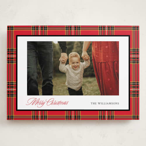 This is a cardinal holiday photo cards with standard by Cindy Reynolds called navy baby printing on recycled smooth signature in grand