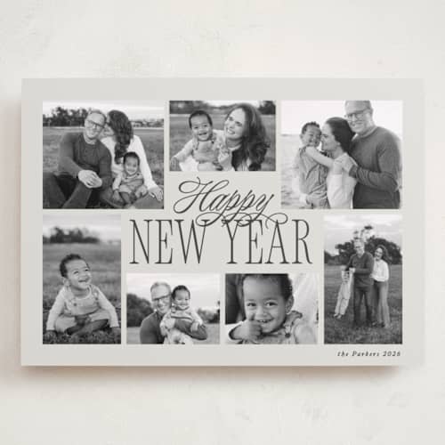 This is a fog holiday photo cards with standard by Brianne Larsen called surround printing on recycled smooth signature in grand