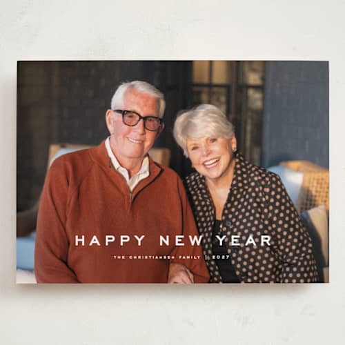 This is a cloud holiday photo cards with standard by Wildfield Paper Co called olympus printing on recycled smooth signature in grand