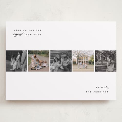 This is a snow holiday photo cards with standard by Ellen Schlegelmilch called square snaps printing on recycled smooth signature in grand