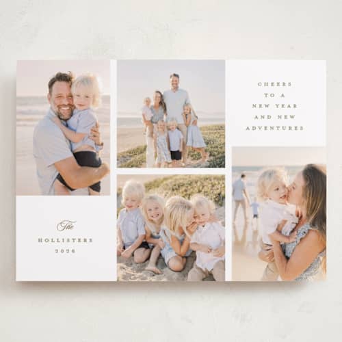 This is a caramel holiday photo cards with standard by Kristie Kern called the essence printing on recycled smooth signature in grand