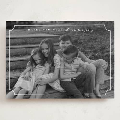 This is a snow holiday photo cards with standard by Ellen Schlegelmilch called sweetly framed printing on recycled smooth signature in grand