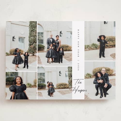 This is a tuxedo holiday photo cards with standard by Corinne Malesic called abundant printing on recycled smooth signature in grand