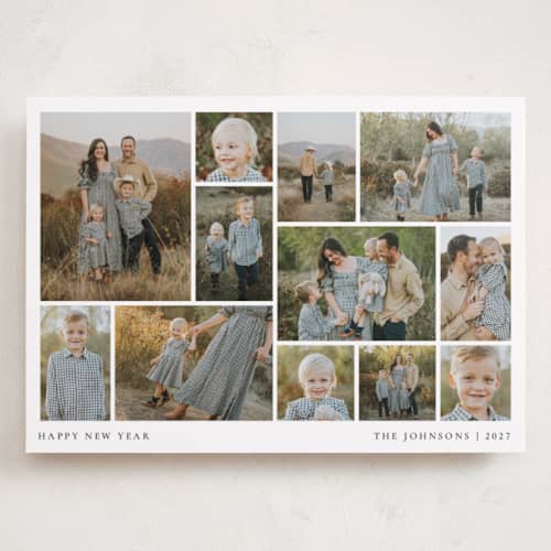 This is a snow holiday photo cards with standard by Meggy Masters called photomontage printing on recycled smooth signature in grand