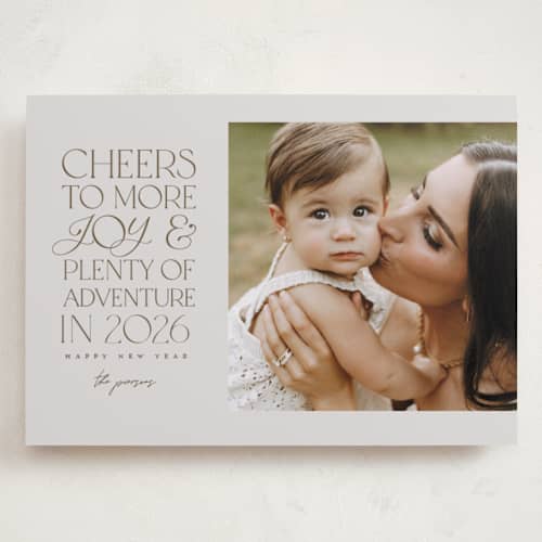 This is a chestnut holiday photo cards with standard by Pink House Press called filled with love printing on recycled smooth signature in grand