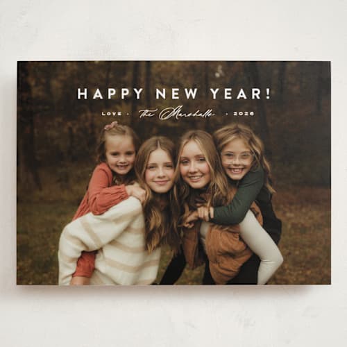 This is a snow holiday photo cards with standard by Carolyn MacLaren called perfectly simple printing on recycled smooth signature in grand