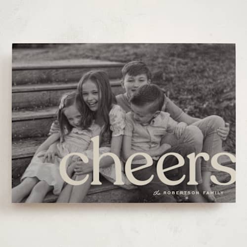 This is a cream holiday photo cards with standard by Ellen Schlegelmilch called cropped printing on recycled smooth signature in grand