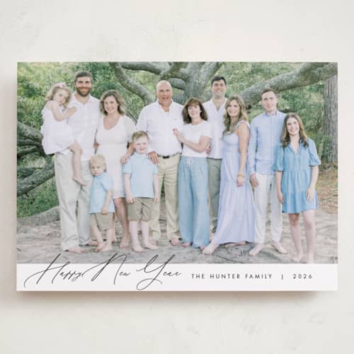 This is a snow holiday photo cards with standard by Nicoletta Savod called glamour printing on recycled smooth signature in grand