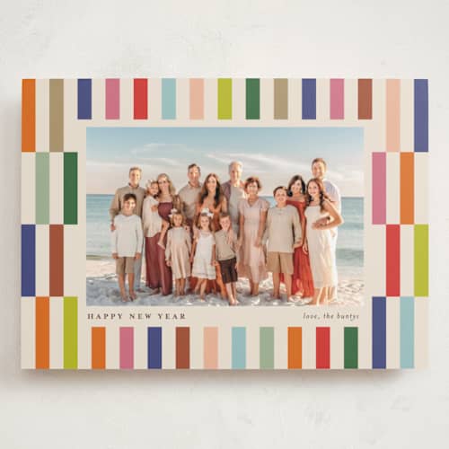 This is a creme holiday photo cards with standard by chocomocacino called pabassinas printing on recycled smooth signature in grand