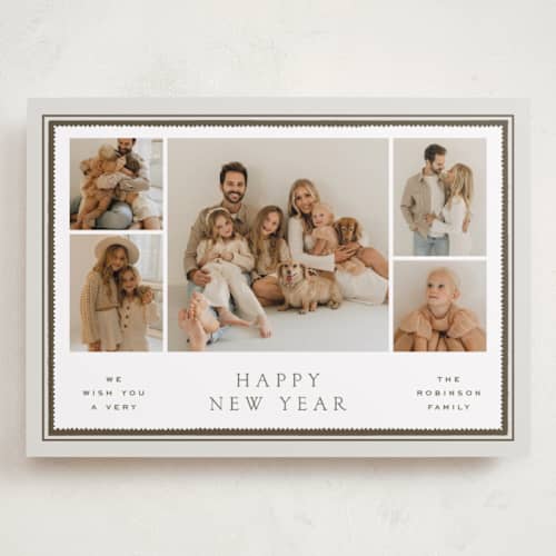 This is a dove holiday photo cards with standard by Amy Kross called lockley printing on recycled smooth signature in grand