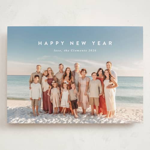 This is a snow holiday photo cards with standard by Lucrecia Caporale called minimal style printing on recycled smooth signature in grand