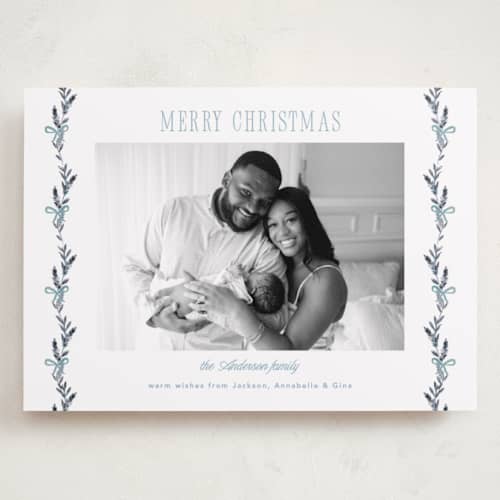 This is a jeans holiday photo cards with standard by Petra Kern called lillian printing on recycled smooth signature in grand