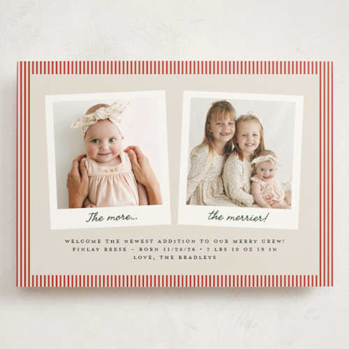 This is a poinsettia babys first christmas with standard by Erica Krystek called a little merrier printing on signature in grand