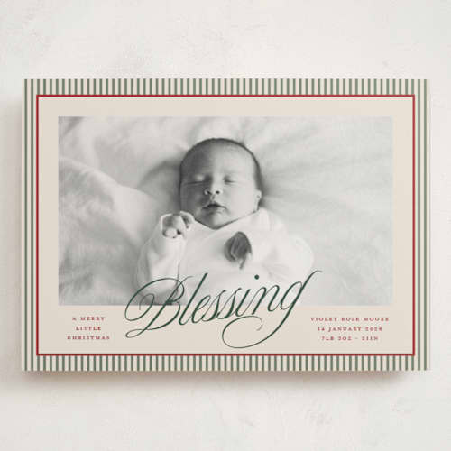 This is a pine babys first christmas with standard by Blustery August called a merry little christmas blessing printing on signature in grand
