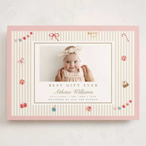 This is a gumdrop babys first christmas with standard by Teju Reval called best gift printing on signature in grand