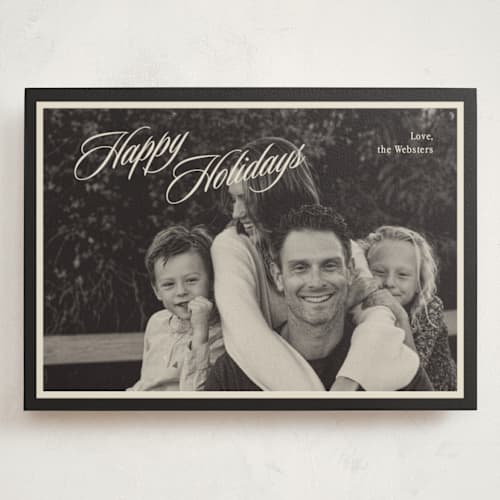This is a inkwell holiday photo cards with standard by Ani Somi called classic portrait printing on signature in grand