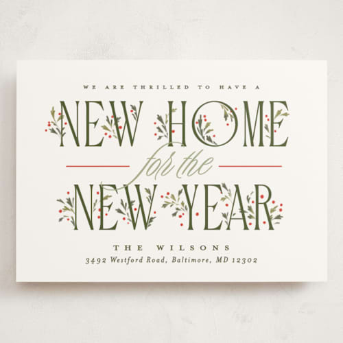 This is a festive holiday photo cards with standard by Erin L. Wilson called hearth printing on signature in grand