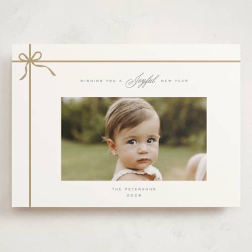 This is a tinsel holiday photo cards with standard by Vanessa Doyle called gift printing on signature in grand