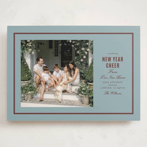 This is a frost holiday photo cards with standard by Ana de Sousa called new foundations printing on signature in grand