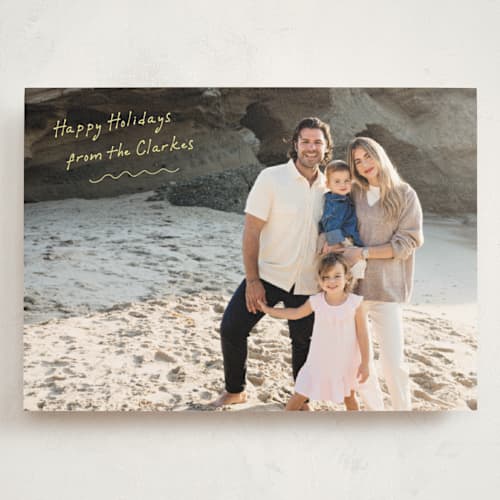 This is a lemon holiday photo cards with standard by Ekko Studio called tiny note printing on signature in grand