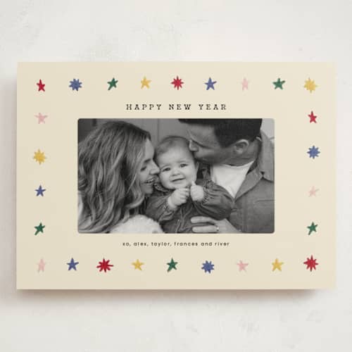 This is a eggnog holiday photo cards with standard by Amy Kross called ernestine printing on signature in grand