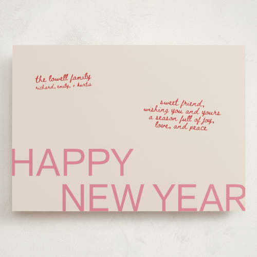 This is a candy cane holiday photo cards with standard by Cleghorn Creative called sweet holiday note printing on signature in grand