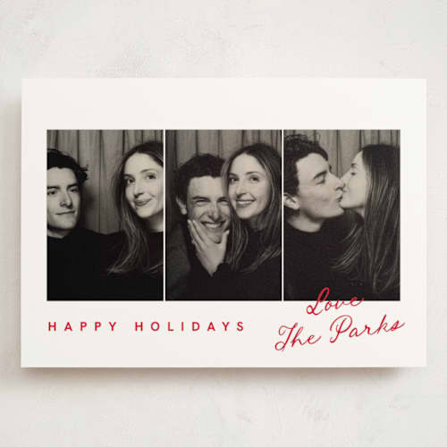 This is a berry holiday photo cards with standard by Kelly Schmidt called handwritten name printing on signature in grand