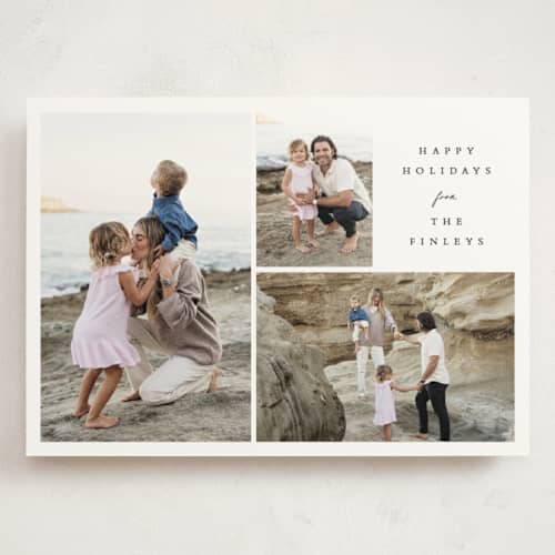 This is a snow holiday photo cards with standard by Angela Thompson called holiday gallery printing on signature in grand