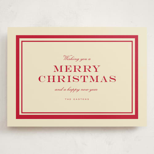 This is a santa claus holiday photo cards with standard by Sara Hicks Malone called classic christmas printing on signature in grand