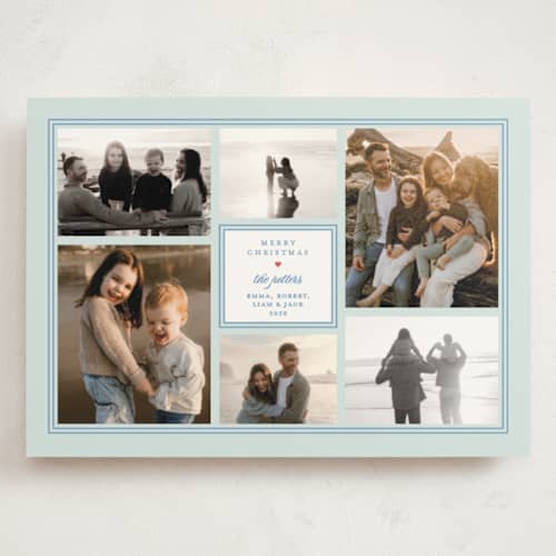 This is a frost holiday photo cards with standard by Alston Foster called greatest joys printing on signature in grand
