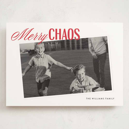 This is a holly berry holiday photo cards with standard by Holly Whitcomb called chester printing on signature in grand