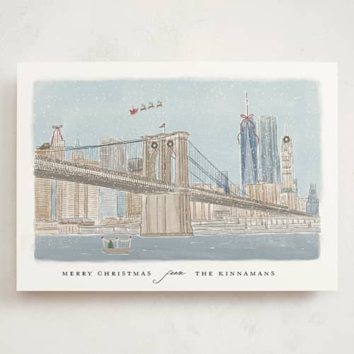 This is a frozen holiday photo cards with standard by Kristen Juckiewicz called borough printing on signature in grand