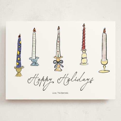 This is a ink holiday photo cards with standard by Helena Vitto called tiny lights printing on signature in grand