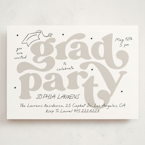 This is a ink graduation invitations with standard by Tamara Hilje called marker printing on signature in grand