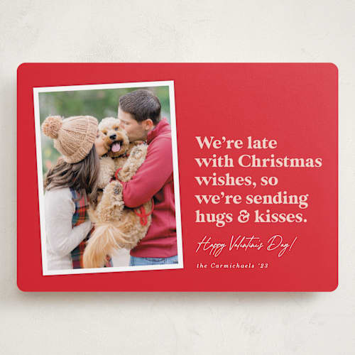 This is a cherry valentines day with standard by Erica Krystek called hugs + kisses printing on recycled smooth signature in grand