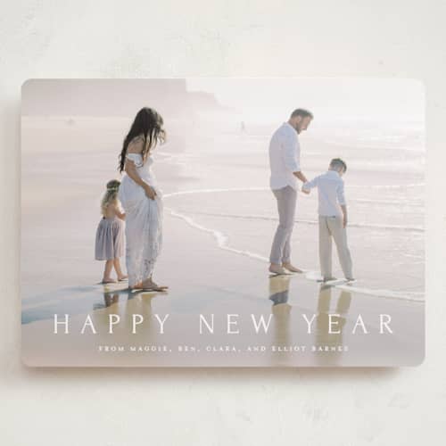 This is a snow holiday photo cards with standard by Amy Kross called vast printing on recycled smooth signature in grand