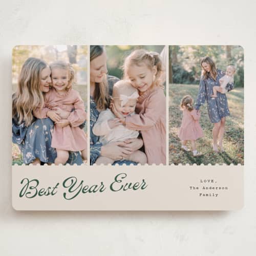 This is a pudding holiday photo cards with standard by Cass Loh called jagged edge printing on recycled smooth signature in grand