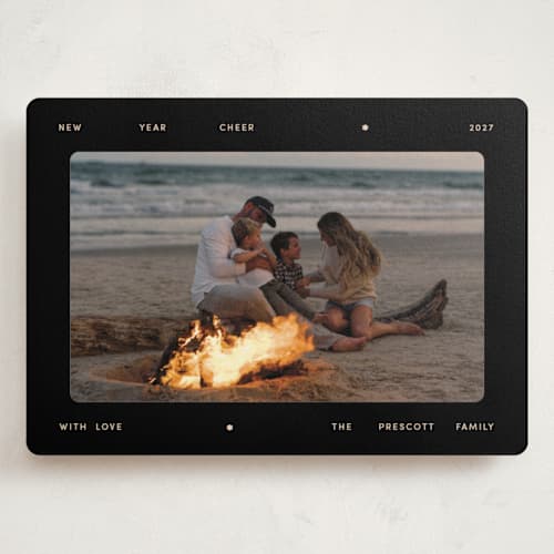 This is a coal holiday photo cards with standard by Pixel and Hank called edit printing on signature in grand