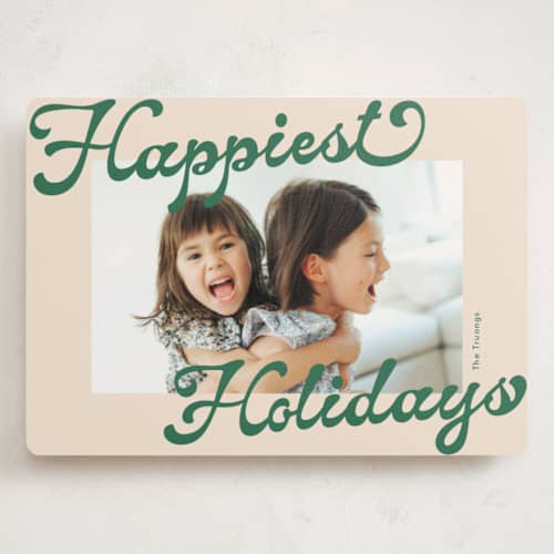 This is a lagoon holiday photo cards with standard by Phrosné Barwood called chappies printing on signature in grand
