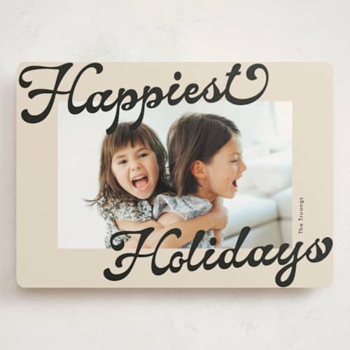 This is a ink holiday photo cards with standard by Phrosné Barwood called chappies printing on signature in grand
