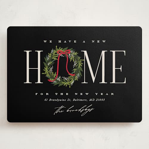 This is a cinder holiday photo cards with standard by Erin L. Wilson called classic home printing on signature in grand