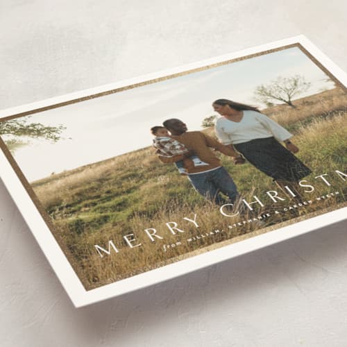 This is a cotton christmas postcards with foil pressed by Amy Kross called winds printing on signature in postcard