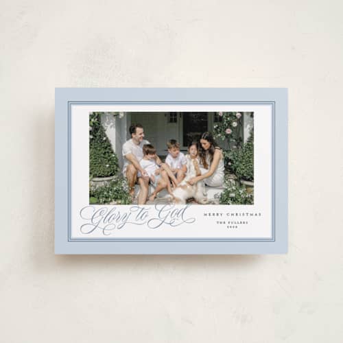 This is a frost petite holiday cards with standard by Alston Foster called christmas glory printing on recycled smooth signature in petite