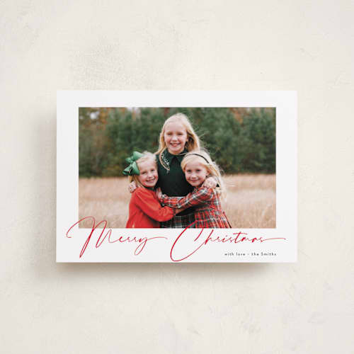 This is a pomegranate petite holiday cards with standard by Benita Crandall called joyeux noel printing on recycled smooth signature in petite