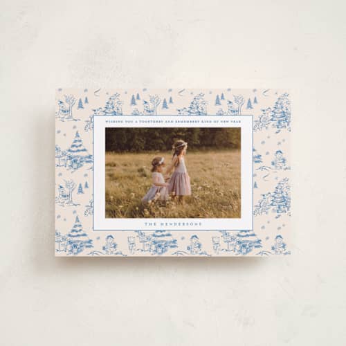 This is a frost petite holiday cards with standard by Teju Reval called disney's holiday pooh printing on recycled smooth signature in petite